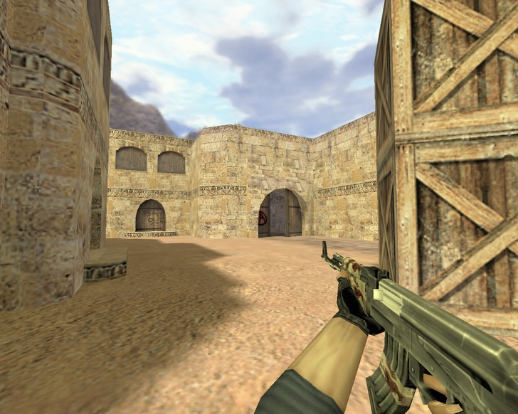 Модель АК-47 Пустынный камуфляж для CS 1.6