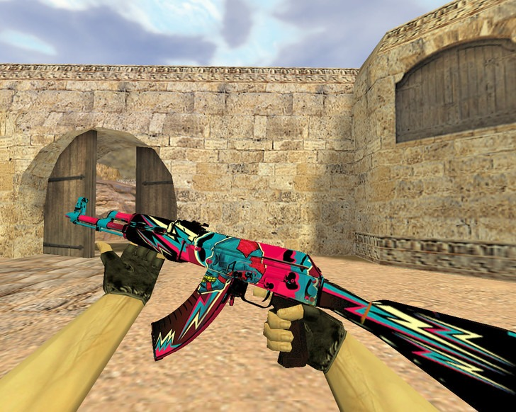 Модель АК-47 Звездный вандал для CS 1.6