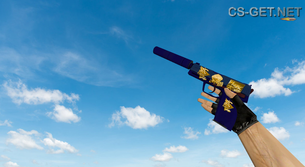 Модель «USP «Королевский синий» с наклейками» для CS 1.6