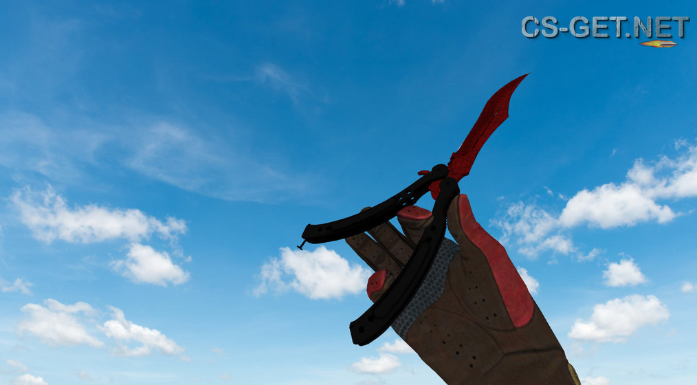 Модель «Нож-бабочка Кровавая паутина» для CS 1.6