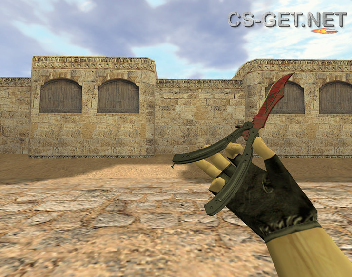 «Нож-бабочка Кровавая паутина» для CS 1.6