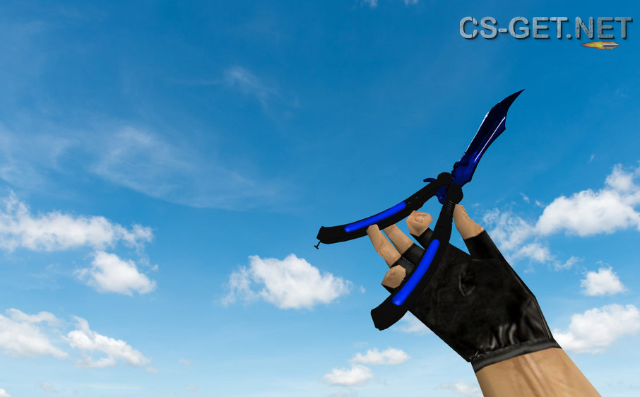 Модель «Нож-бабочка | Волны-сапфир» для CS 1.6