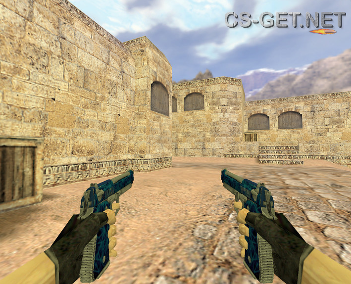 Модель «Dual Elites Синий кварц» для CS 1.6