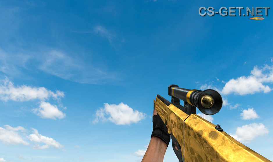 Модель «HK G11 Default Gold Skull» для CS 1.6