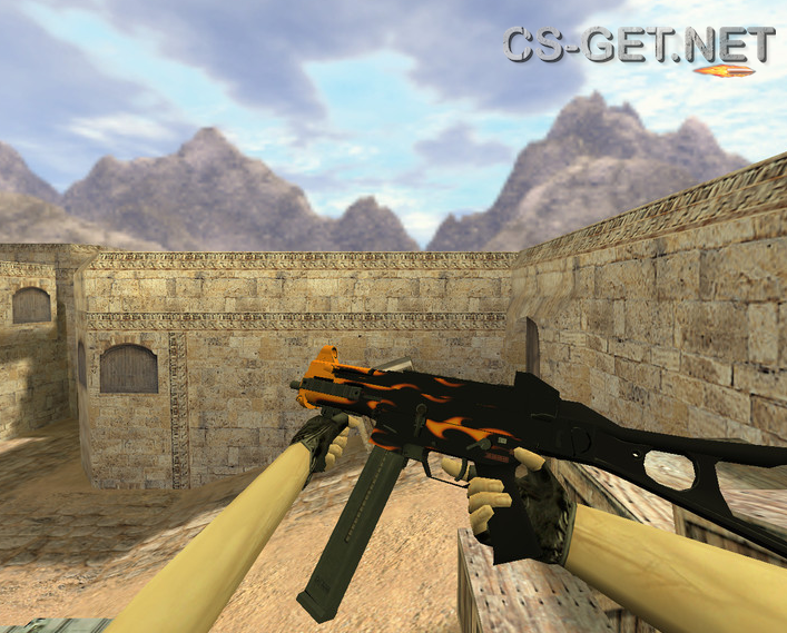 Модель «UMP-45 Пламя» для CS 1.6