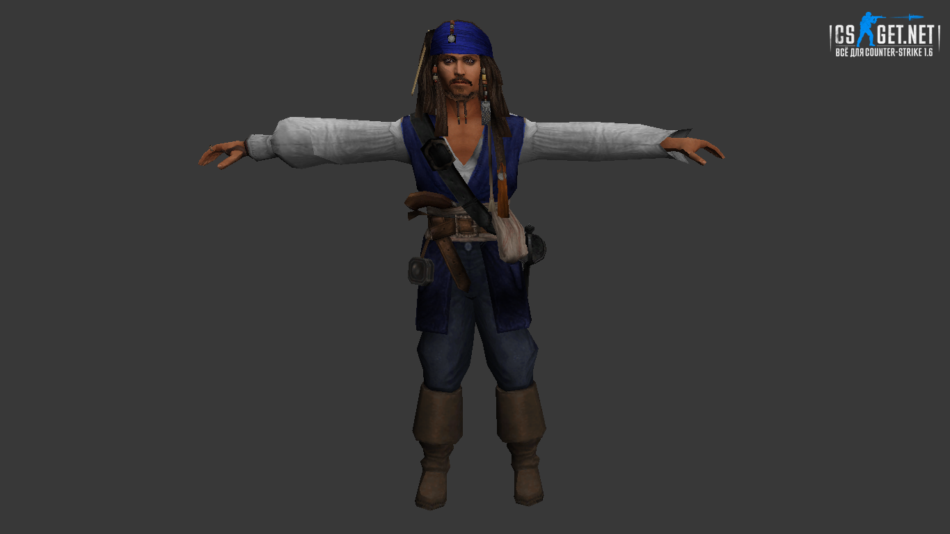 Модель "Джек Воробей КТ/ТТ" для CS 1.6