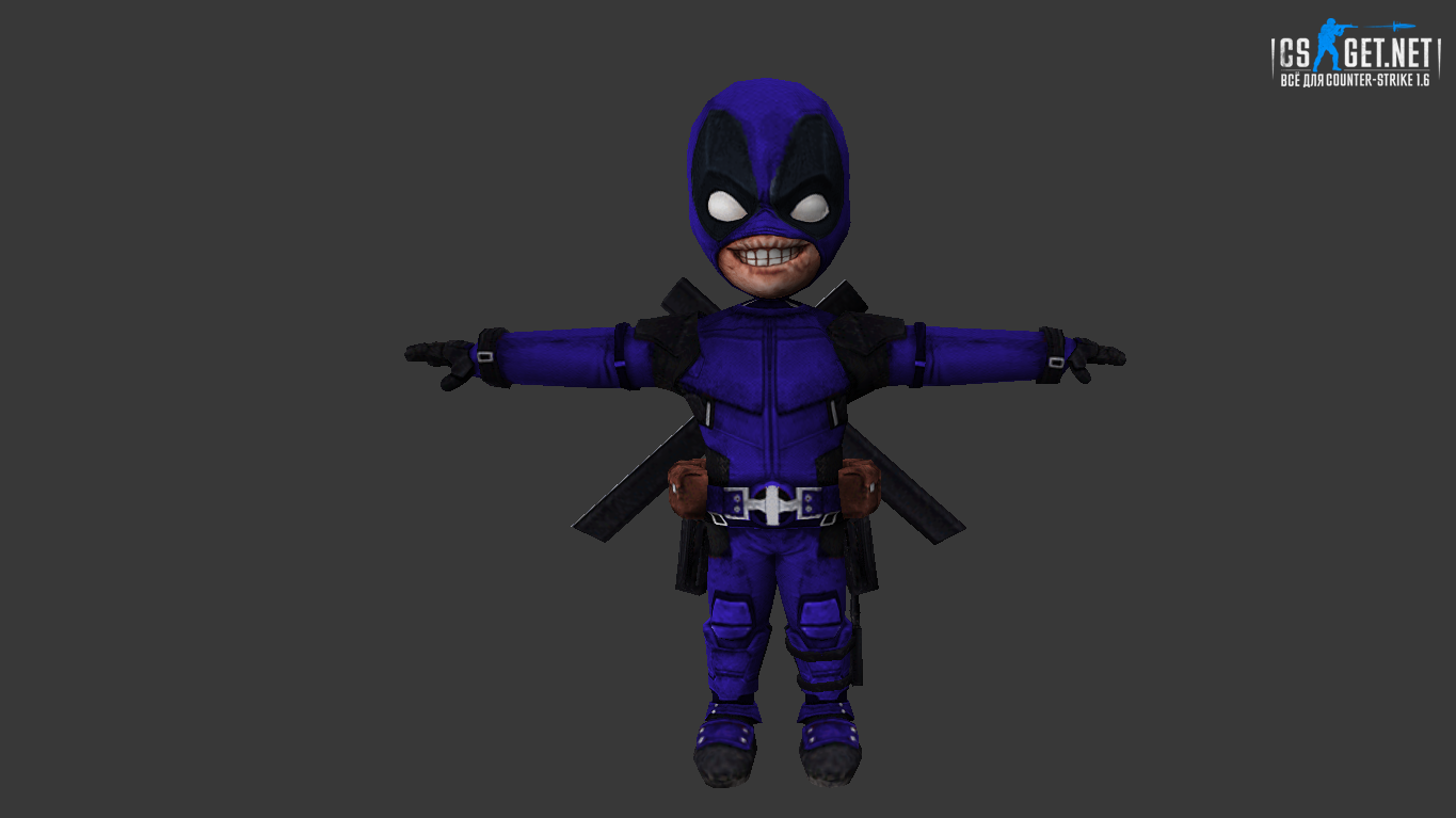 Мужская модель Deadpool Mini для CS 1.6