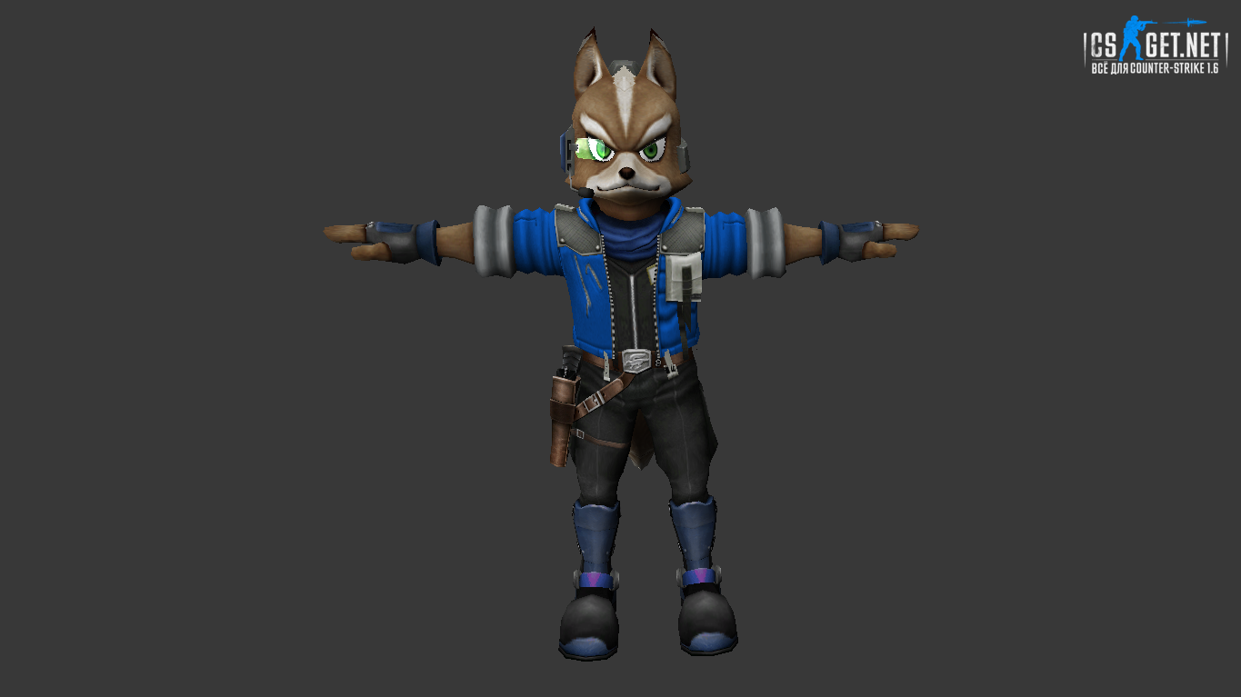 Мужская модель Fox McCloud для CS 1.6