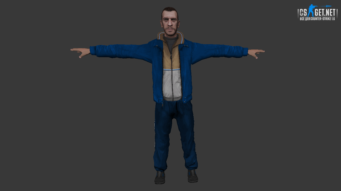 Мужская модель Niko Bellic для CS 1.6