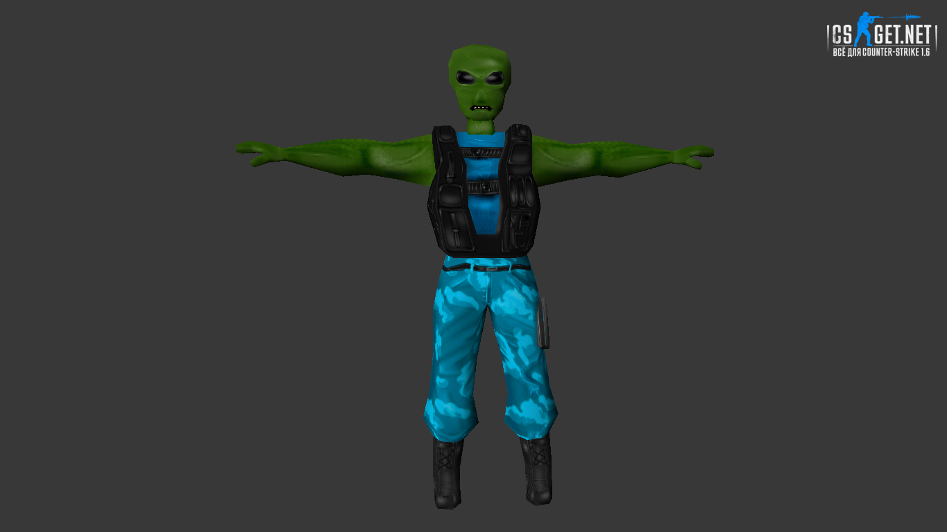 Мужская модель Инопланетянин для CS 1.6