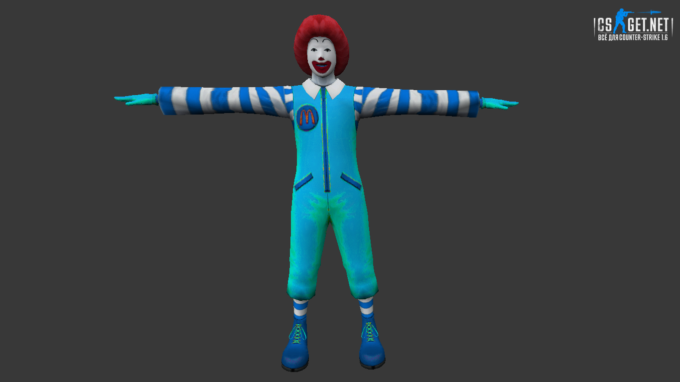 Мужская модель Ronald McDonald для CS 1.6