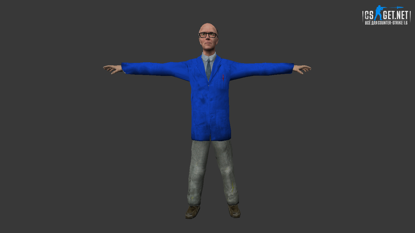 Мужская модель Kleiner HL2 для CS 1.6