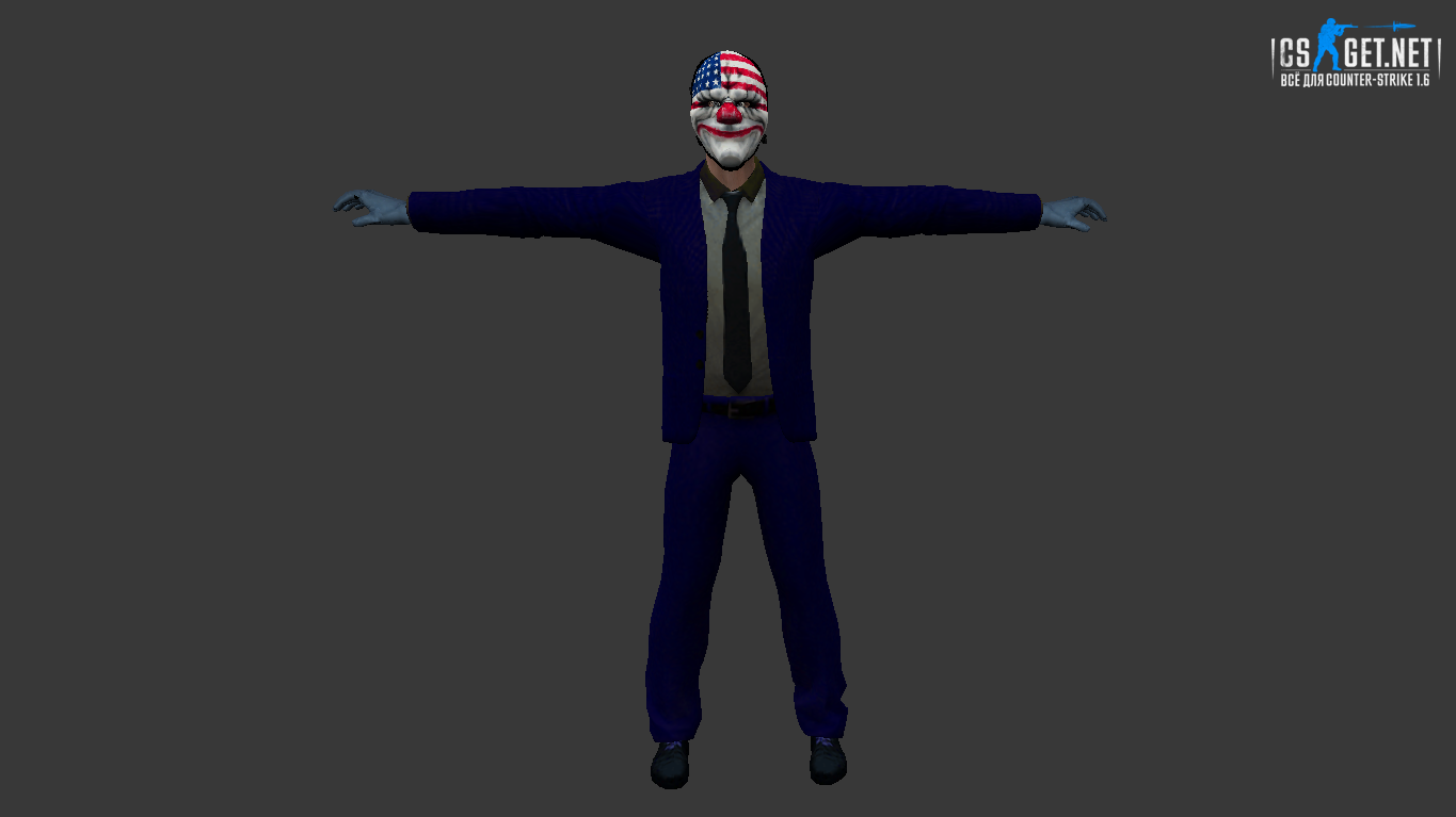 Мужская модель Dallas Payday 2 (united) для CS 1.6
