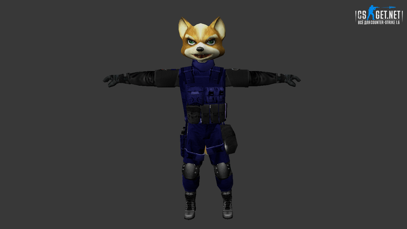 Мужская модель Fox Killer (ct,tt+united) для CS 1.6