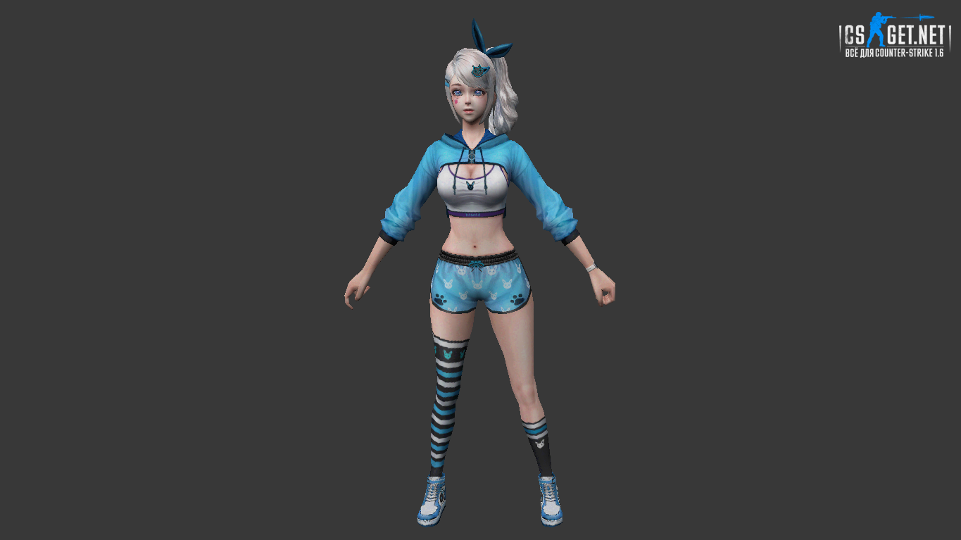 Женская модель Rabbit Mirage (ct,tt+united) для CS 1.6