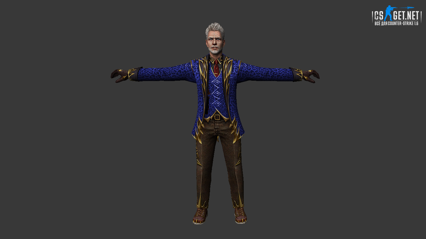 Мужская модель David Black Retextured (ct,tt+united) для CS 1.6