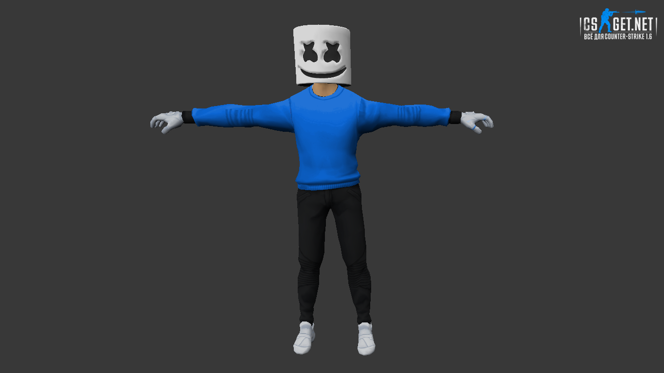 Мужская модель Marshmello (ct.tt+united) для CS 1.6