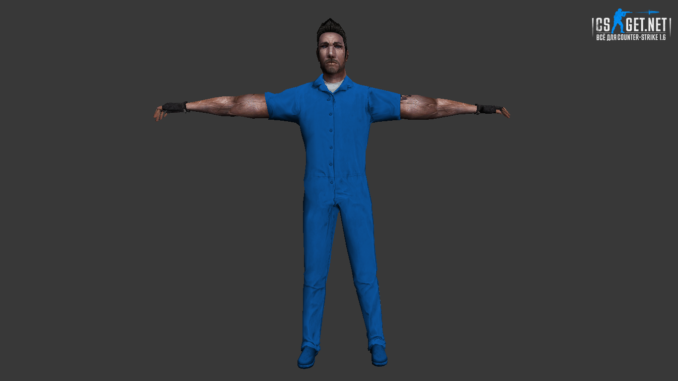 Мужская модель Заключенный (ct,tt+united) для CS 1.6