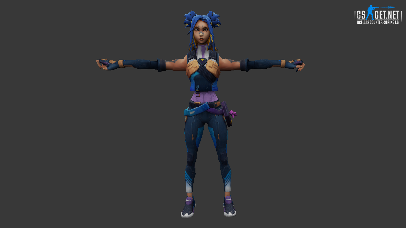 Женская модель Neon Valorant (united) для CS 1.6