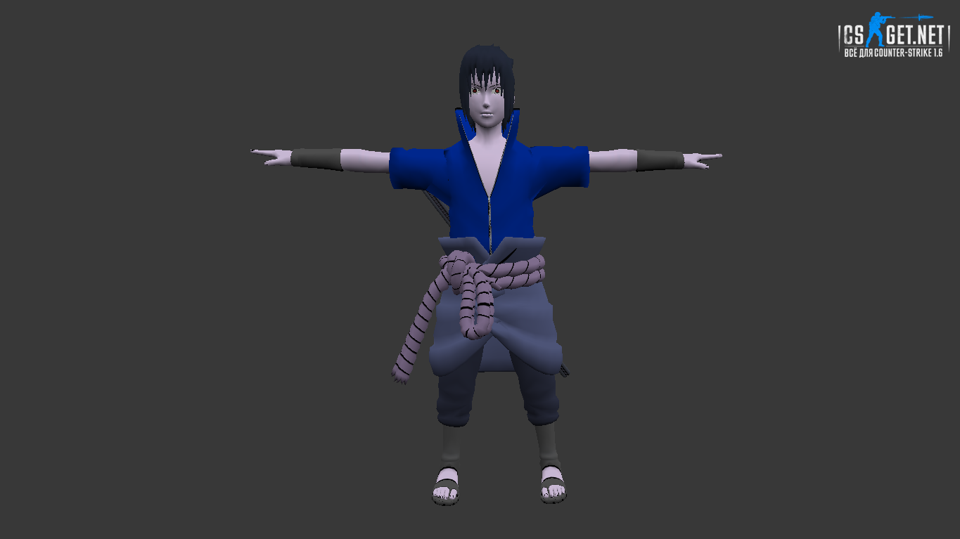 Мужская модель Саске Учиха (united) для CS 1.6