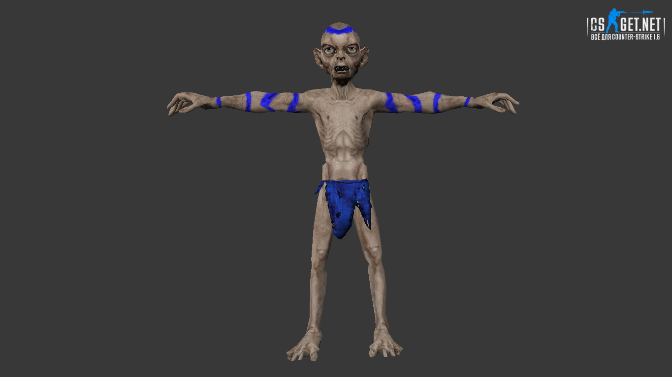 Мужская модель Голлум Retextured для CS 1.6