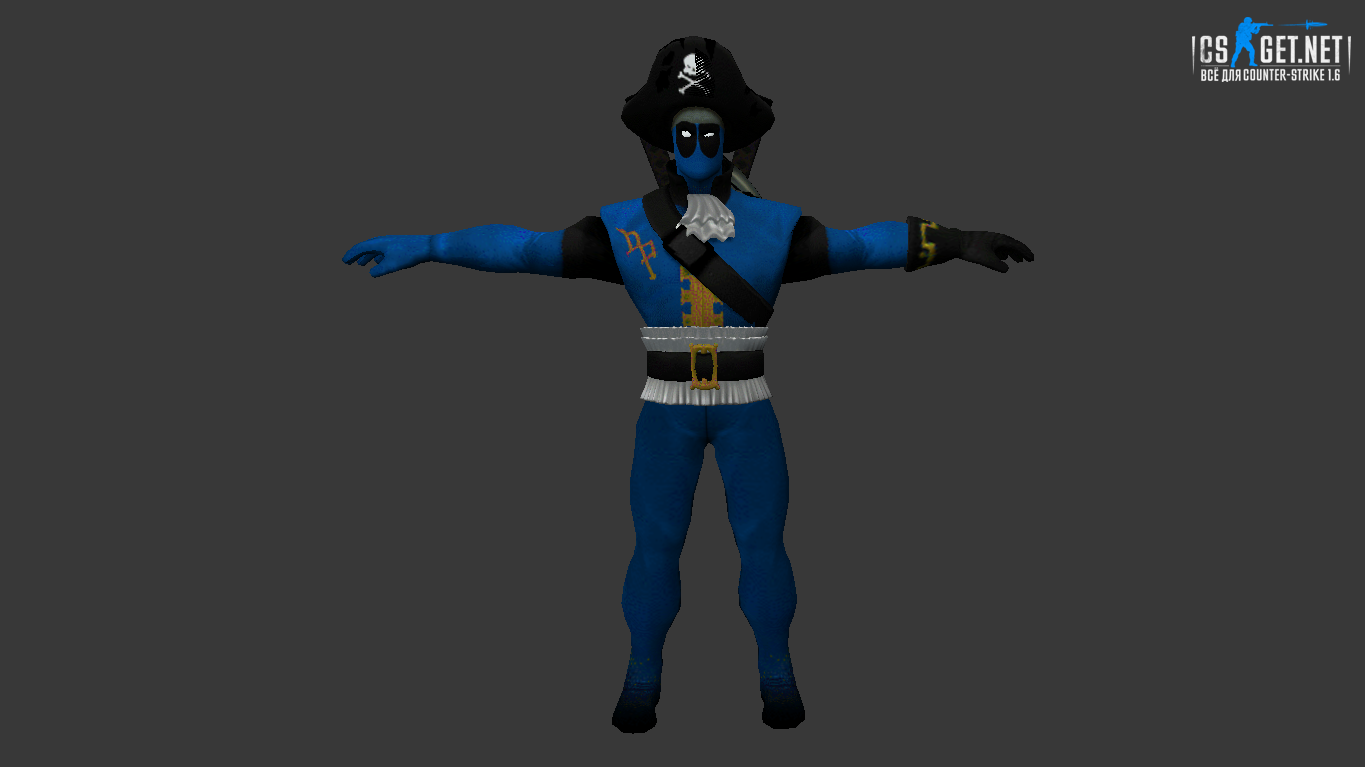 Мужская модель Дэдпул Пират для CS 1.6