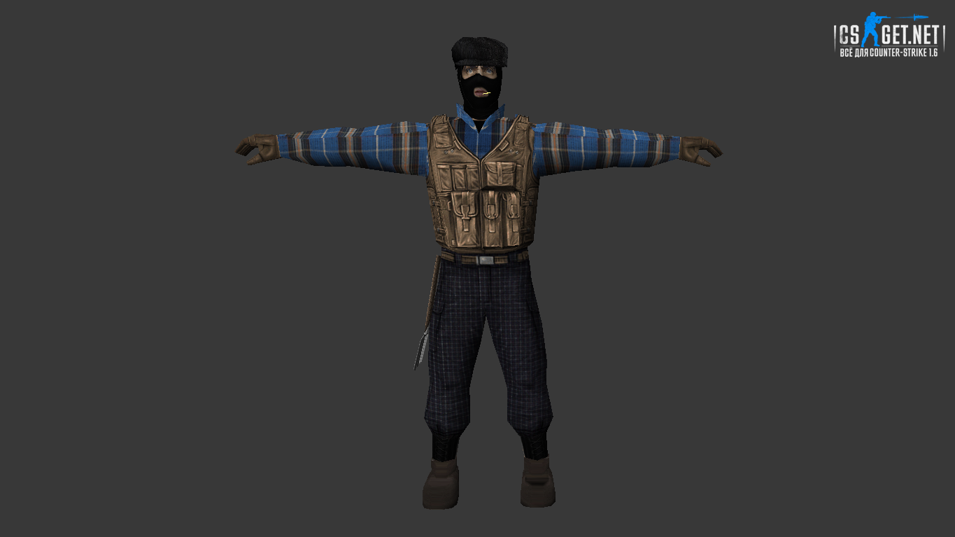 Мужская модель Сельский Админ для CS 1.6