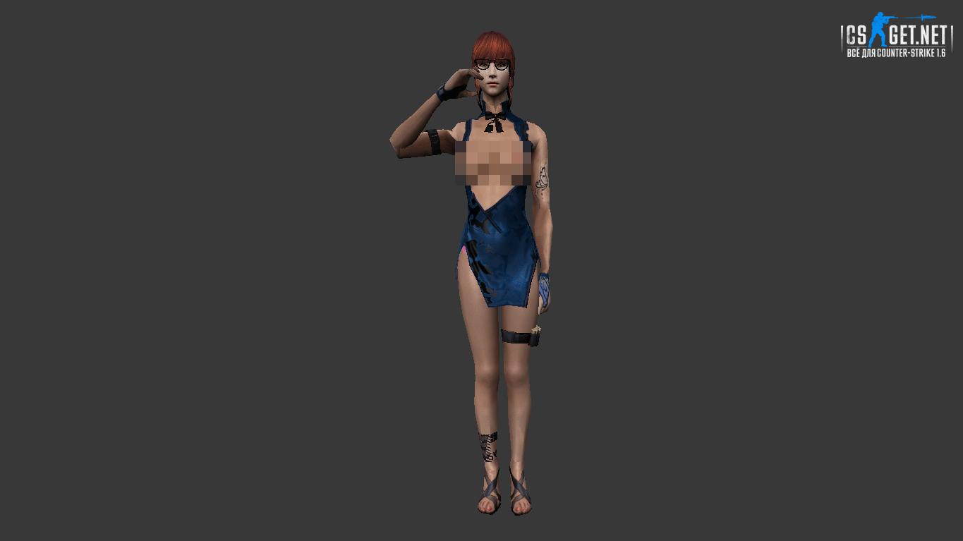 Женская модель Girl Censored для CS 1.6