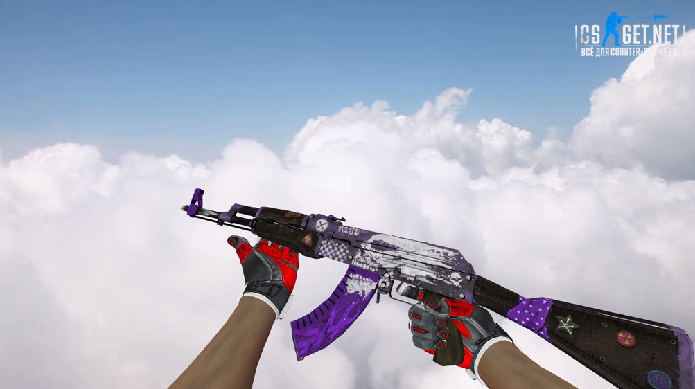 Модель «AK-47 Rise Purple» для CS 1.6
