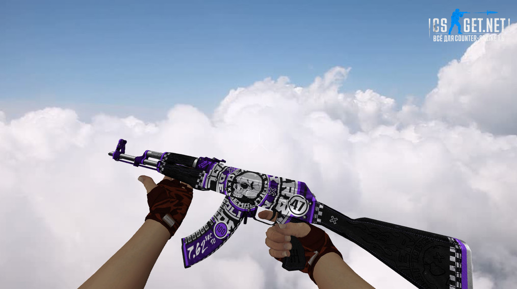Модель «AK-47 Demolition Purple» для CS 1.6