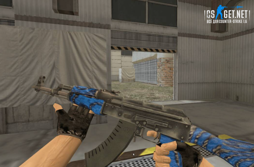 Модель «АК-47 | Синий глянец» для CS 1.6