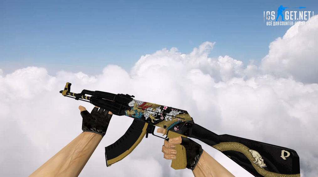 Модель «AK-47 Dragon Gold» для CS 1.6