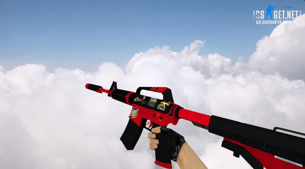 Модель «M4A1 Red Pleasure w Stickers» для CS 1.6