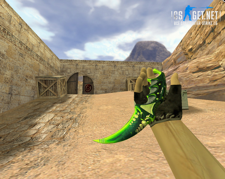 Модель «Керамбит Зеленый мечтатель» для CS 1.6