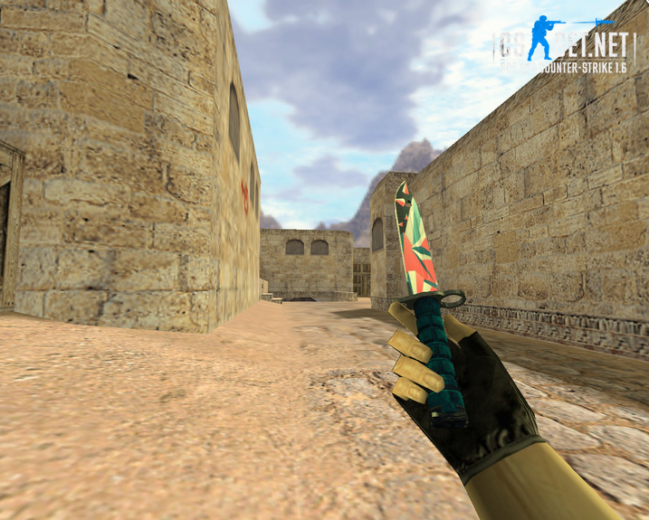 Модель «Штык-нож Буйство красок» для CS 1.6