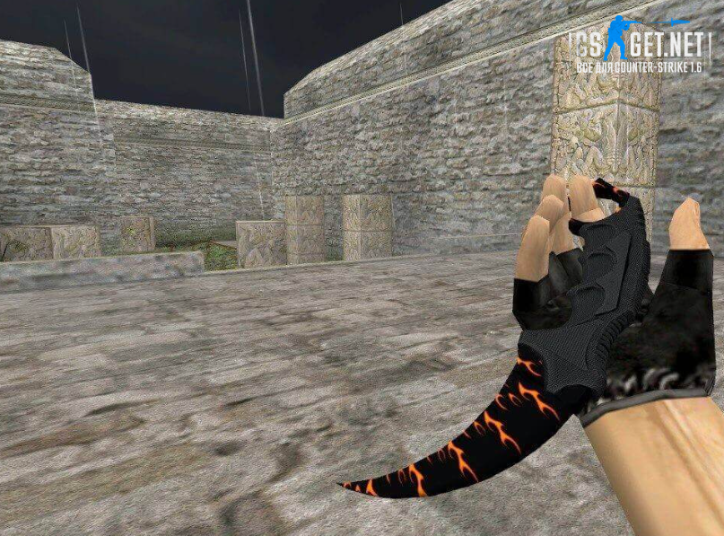 Модель «Керамбит | Пламя» для CS 1.6