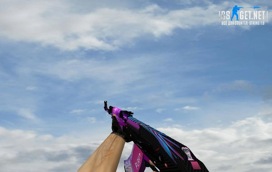 Модель "AK-47 Dark Vaporwave" для CS 1.6